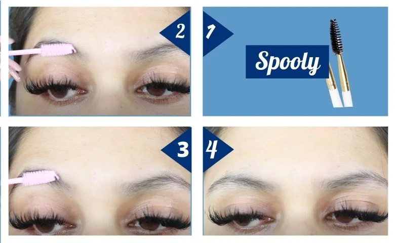 Apply Spooly or Spoolie Brush