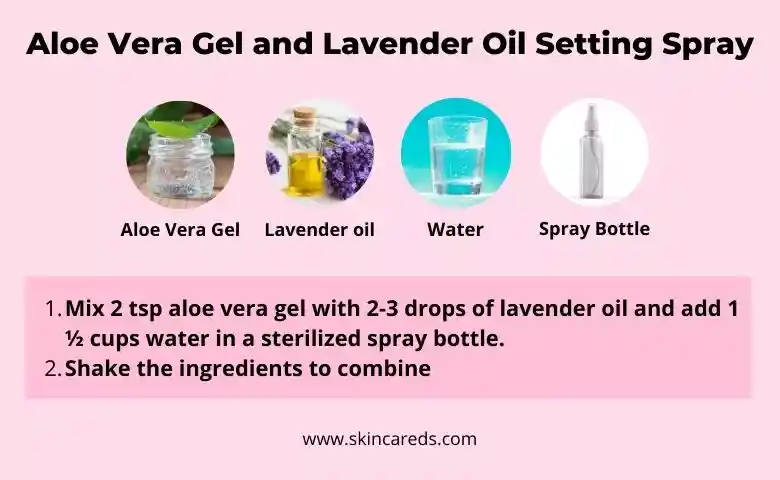 Aloe Vera Gel and Lavender Oil Setting Spray