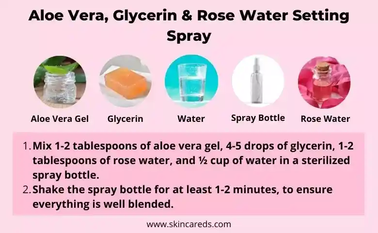 Aloe Vera, Glycerin & Rose Water Setting Spray