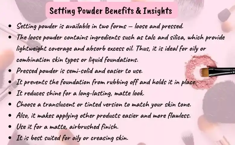 Setting Powder Benefits & Insights 